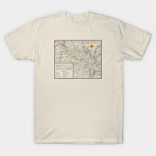 Battle of Alamance Map (Transparent) T-Shirt